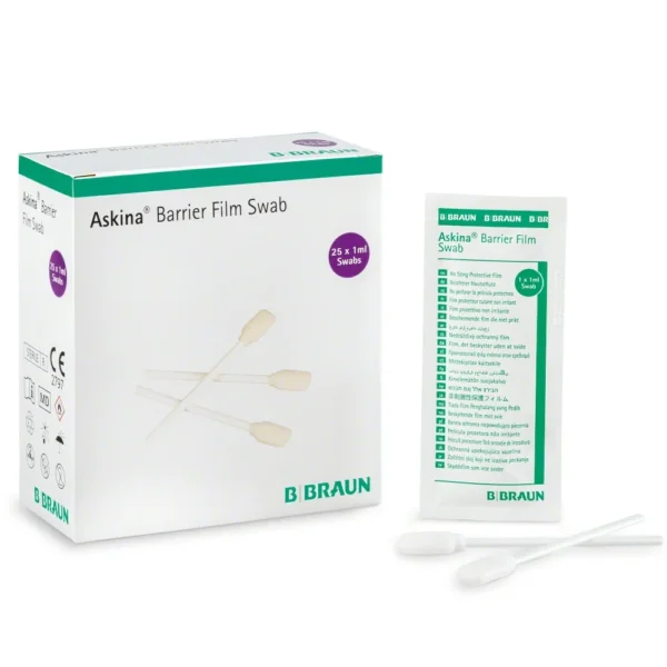 B. Braun Askina Barrier Film Swabs Breathable Skin Barrier 1mL, Box of 25 (5037)