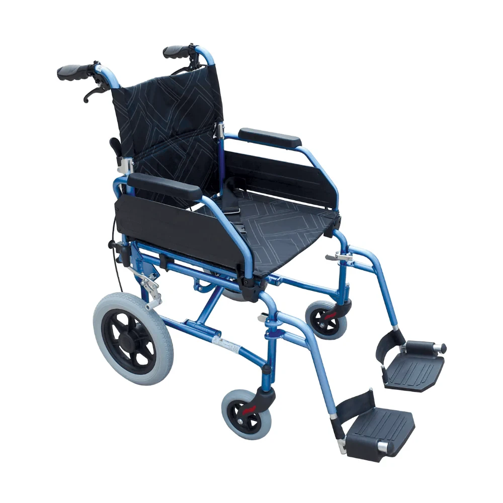 2026-02-28-69a327eaedddb.webp Freedom Excel Superlite Transporter Wheelchair (460mm / 510mm) - Image 1