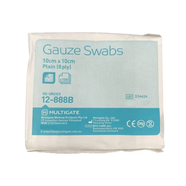 Multigate Gauze Swab White Non-Sterile (5cm x 5cm - 7.5cm x 7.5cm - 10cm x 10cm) - Pack of 100