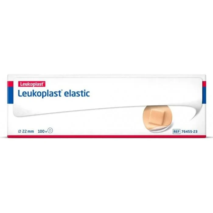 2026-03-01-69a34b2475850.webp Leukoplast Elastic Spot 22mm Tan, Pack of 100pcs (76455-23) - Image 1