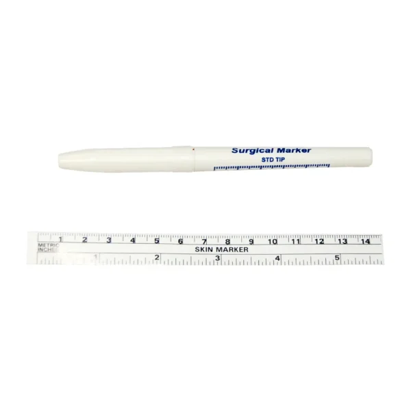 Surgical Skin Marker Standard Tipster Pen with Ruler, Sterile, Purple Color, Each