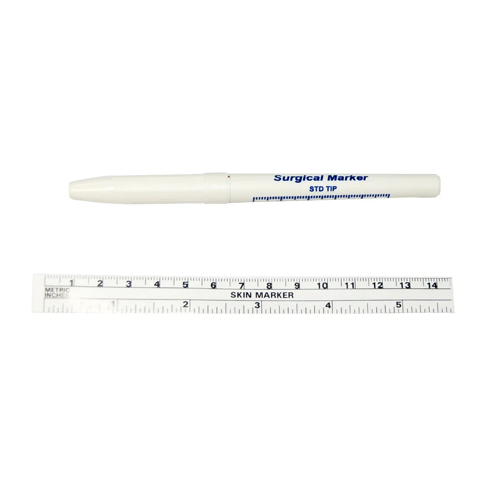 2026-03-01-69a34c53796af.webp Surgical Skin Marker Standard Tipster Pen with Ruler, Sterile, Purple Color, Each - Image 1