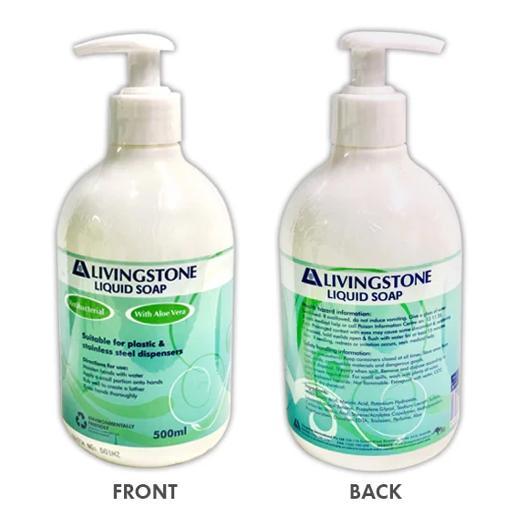 2026-03-01-69a3d0d456d98.webp Antibacterial Liquid Hand Soap, Aloe Vera, 500ml Bottle with Pump, Each - Image 1