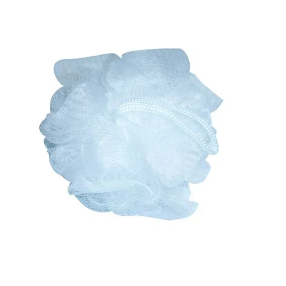 2026-03-01-69a3d6738eb2c.webp Loofah Shower Sponge, Recyclable Plastic, White, Each - Image 1