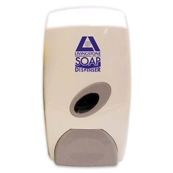 2026-03-01-69a3de768023e.webp Liquid Soap Dispenser, 1 Litre, 137 x 100 x 240mm, ABS Recyclable Plastic, Wall Mountable, White, Each - Image 1