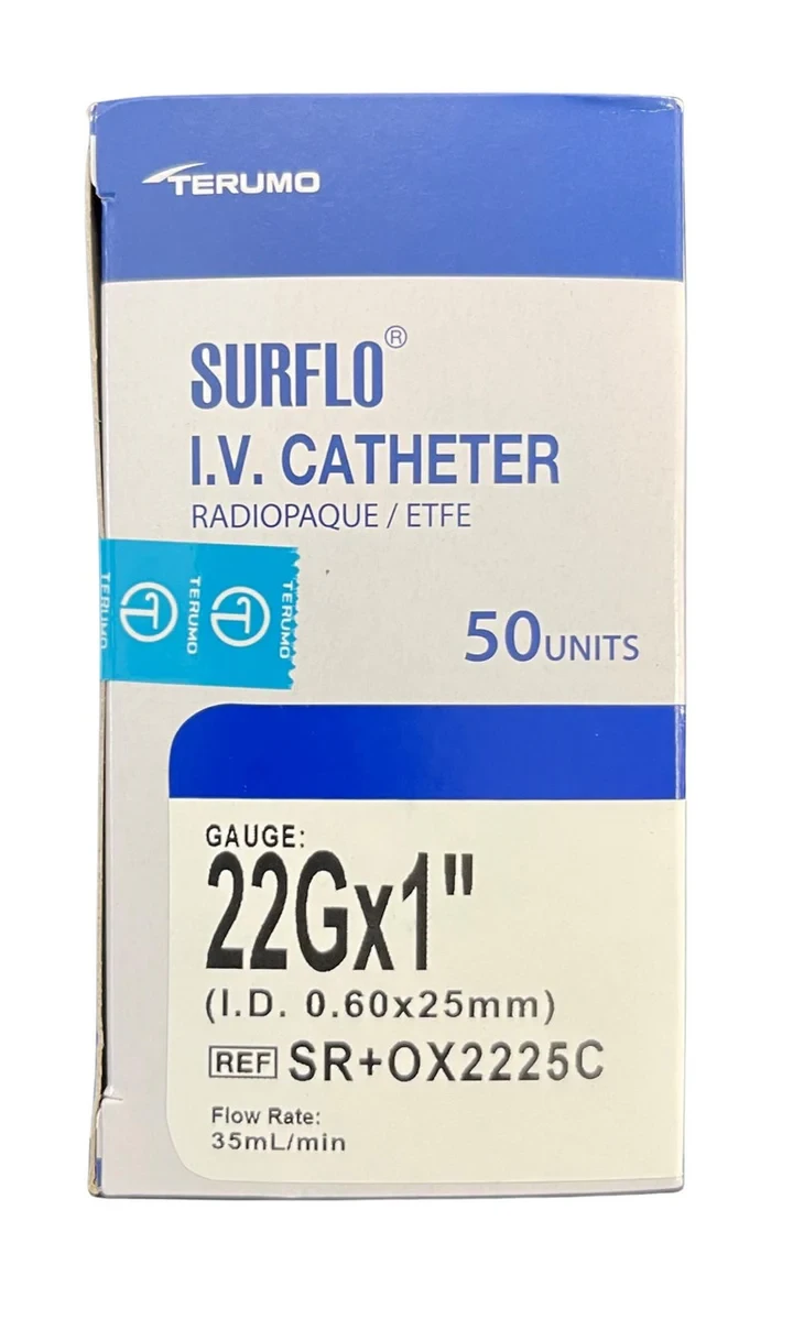 2026-03-01-69a3eb48d5ebe.webp Terumo Surflo IV Cannula Catheters 14G to 24G _ 50pcs/Box - Image 1