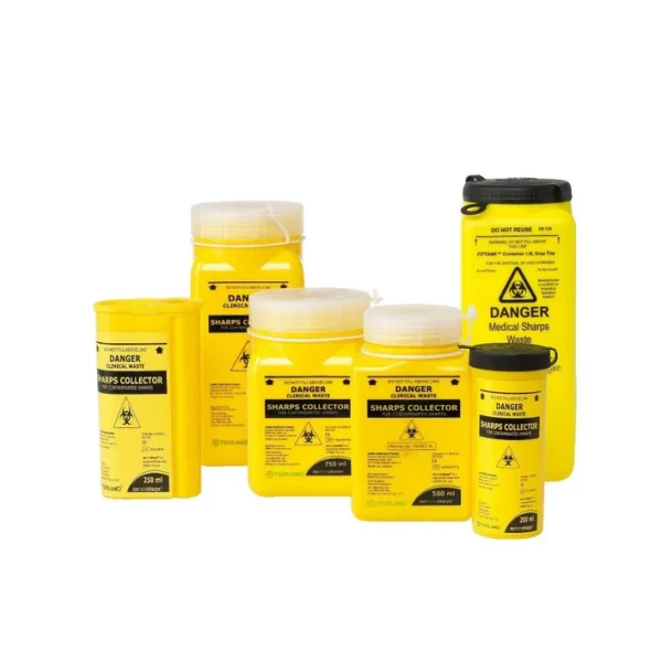 Terumo Sharps Container yellow screw top Bin Disposal Needle Waste, 750 mL - Each