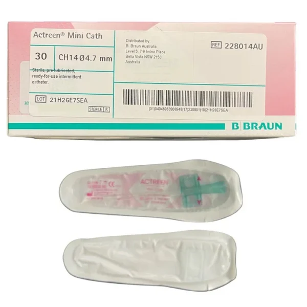 B. Braun Actreen Mini Catheter CH14 Female Nelaton Tip 9cm 228014AU - Box of 30