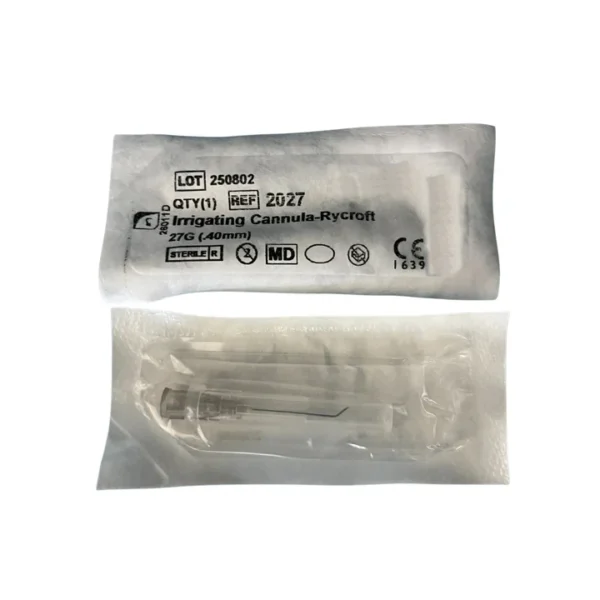 Hurricane Medical Rycroft Irrigating Cannula, Box of 10 (27G / 30G)