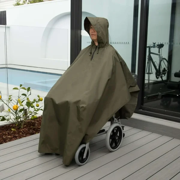 Staydry Wheelchair Poncho Khaki Green, Each (STAYWCRCGRN)