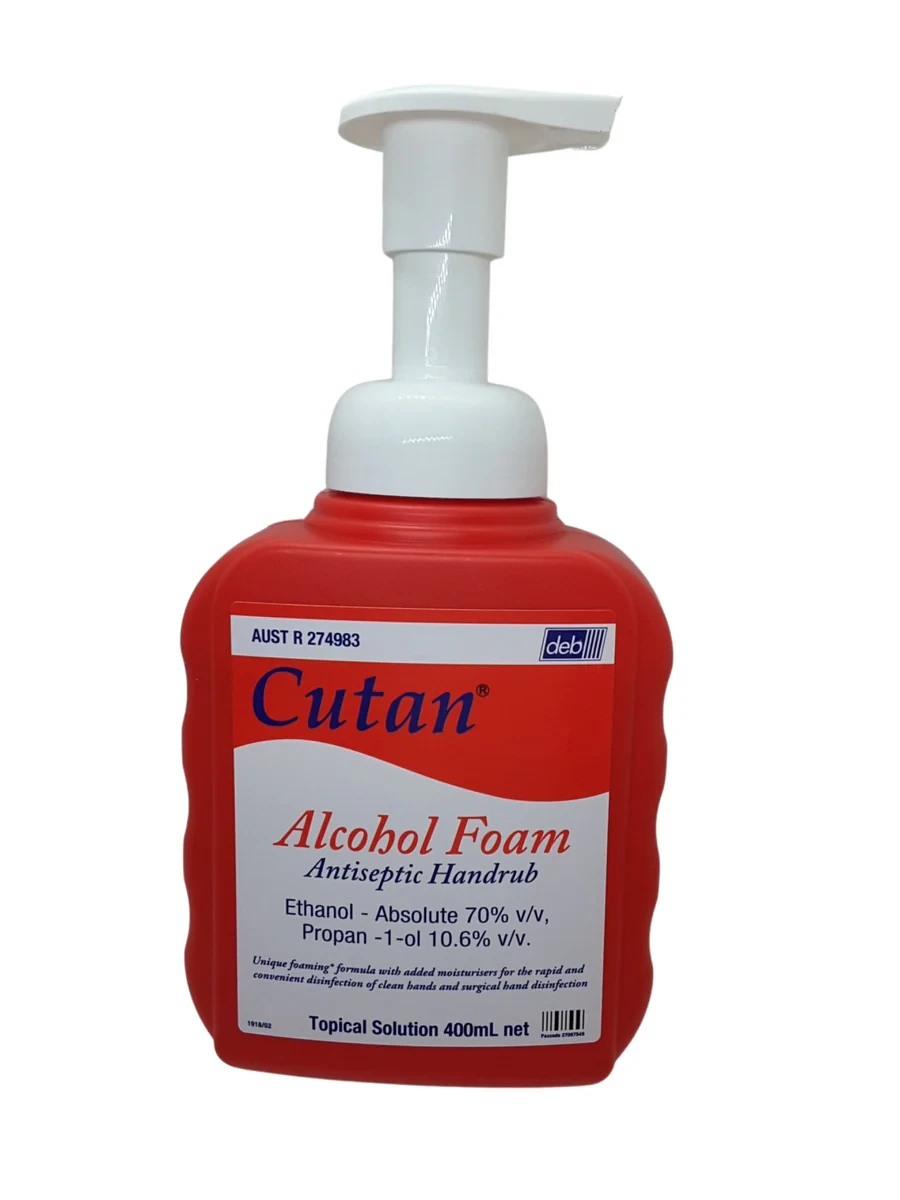 2026-03-04-69a875910d5b2.webp Cutan Alcohol Foam Hand Sanitiser 400mL (DEB6045) - Image 1