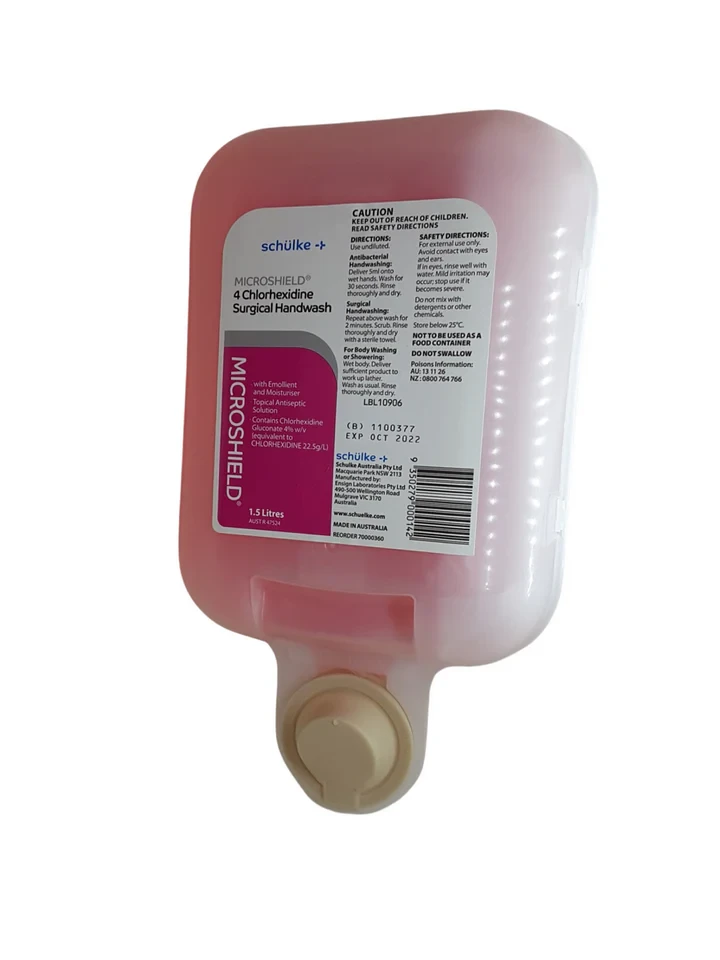 2026-03-05-69a8802aeba86.webp Microshield 4 Chlorhexidine Surgical Handwash 1500mL (Dispenser Not Included) (61221) - Image 1