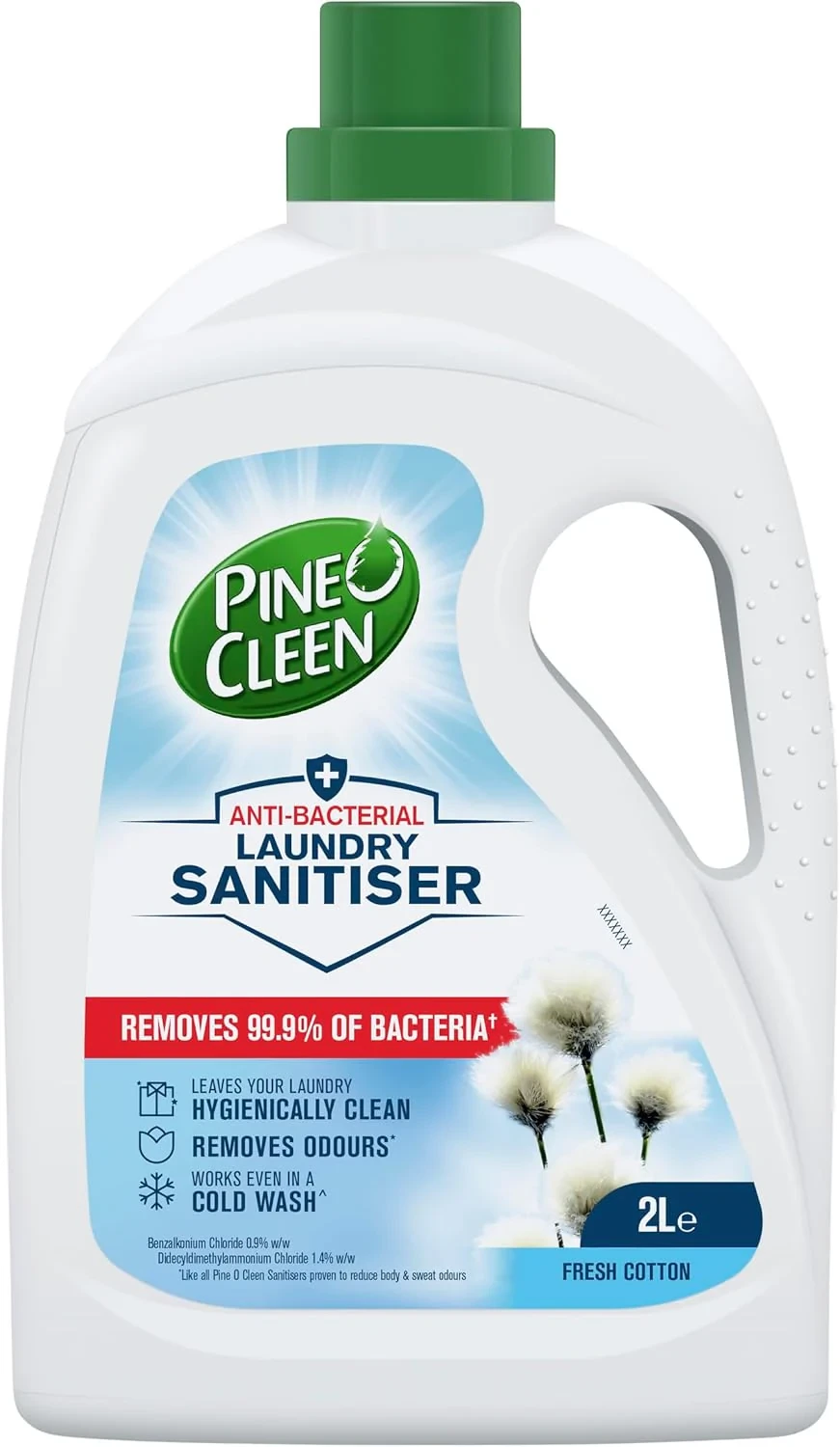 2026-03-05-69a889463e2d1.webp Pine O Cleen Laundry Sanitiser, Fresh Cotton, 2L - Each - Image 1
