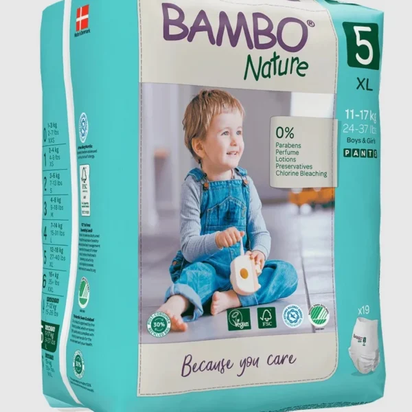 Bambo Nature Pants XL 12-18kg Size 5 19's