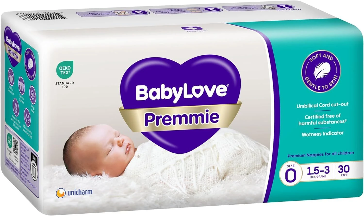 2026-03-05-69a88ed0cccd5.webp BabyLove Nappies Premmie 1.5 - 3KG Pack of 30's - Image 1