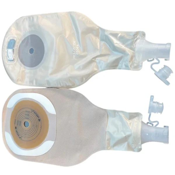 Hollister Moderma Flex One-Piece High Output Ostomy Pouch Flat With Flextend Skin Barrier Adhesive Border Maxi, Ultra Clear - 16mm - 64mm CTF