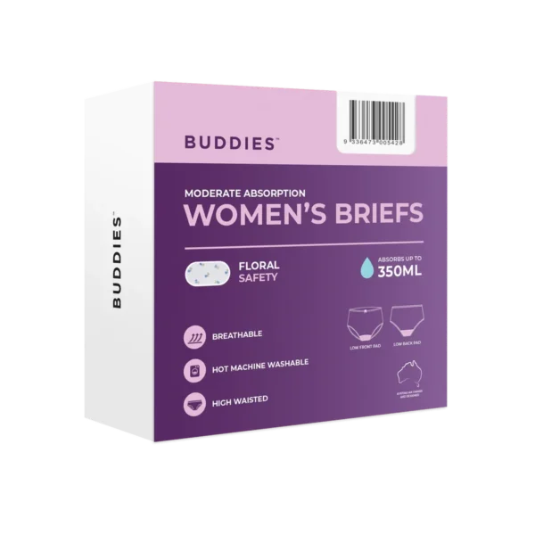Buddies Safety Woman's Washable Brief Floral, Each - All Sizes