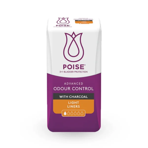 Poise Charcoal Light Liners Female, White, 70mL (91899)