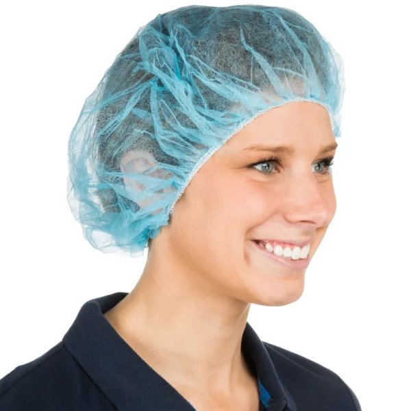 Non Woven Bouffant Cap, Medical Dental Laboratory, Factory Or Retail Shops, Blue - Box of 100