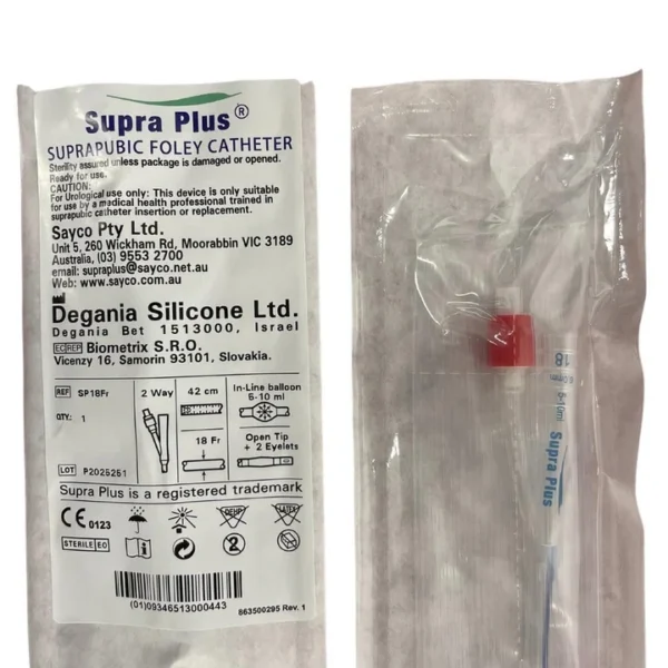 Supra Plus Catheter 18Fr 42Cm Unisex Silicone Opaque Sp18Fr - Pack of 10