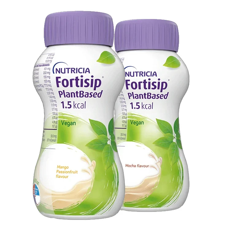 2026-03-10-69afaeba8cbaf.webp Nutricia Fortisip Plantbased 200mL Vegan - (Mango Passionfruit / Mocha) - Image 1