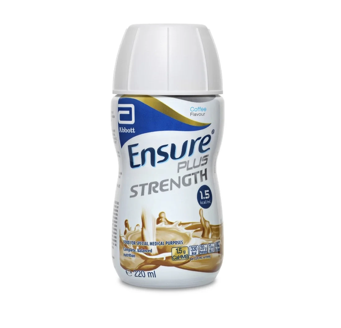 2026-03-10-69afb892ea4dd.webp Ensure Plus Strength Ready To Drink, 220mL (Coffee/ Vanilla) - Image 1