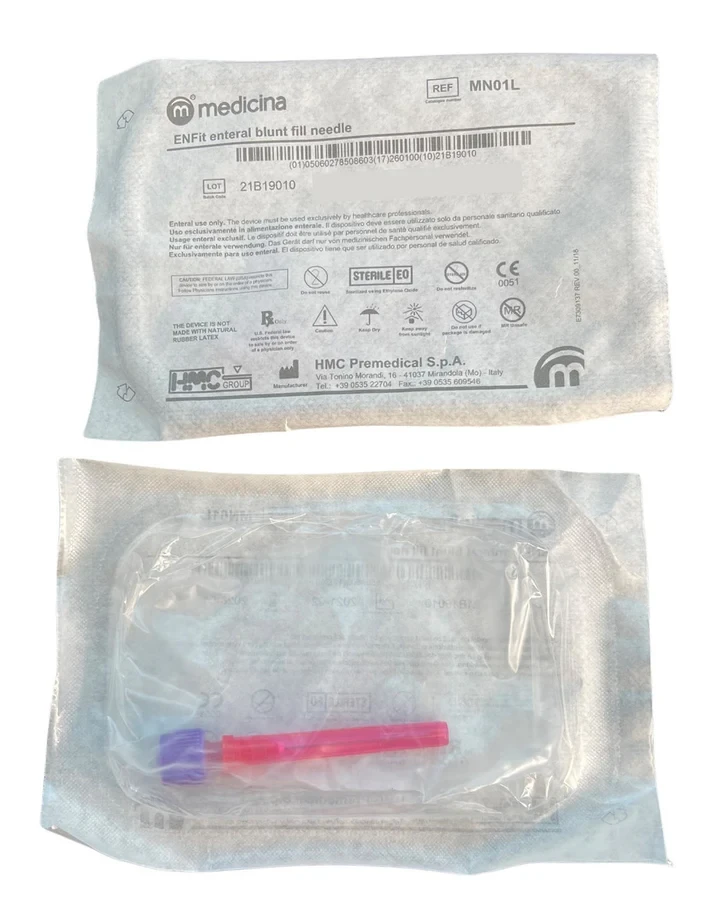 2026-03-11-69b11a564be9d.webp Medicina ENFit Enteral Blunt Fill Needle - MN01L - Image 1