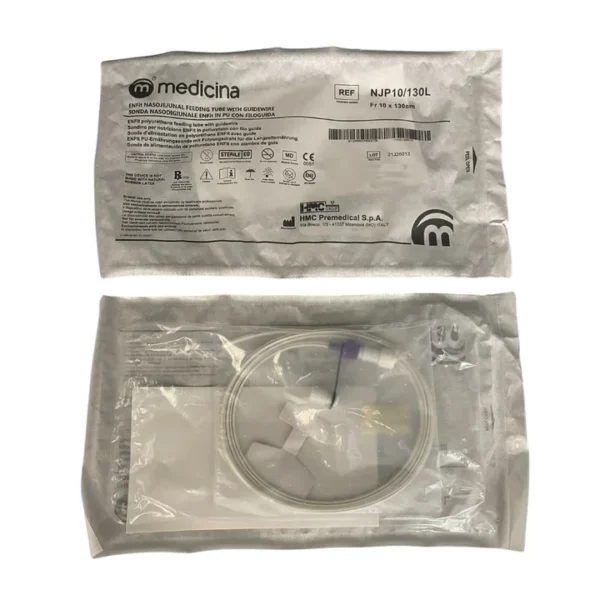 Medicina ENFit 10CH Polyurethane Nasojejunal (NJ) Feeding Tube With Guidewire Sterile 130cm, Box of 10 (NJP10/130L)