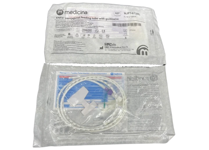 2026-03-11-69b12625dac51.webp Medicina ENFit 14CH Nasojejunal (NJ) Feeding Tube Polyurethane With Guidewire, Box of 10 - Image 1