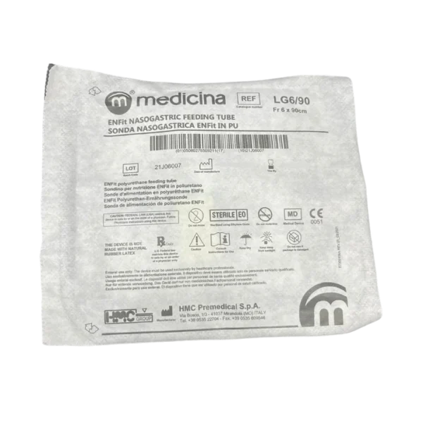 Medicina 6CH ENFit Polyurethane Nasogastric Feeding Tube, Sterile, 40-160cm