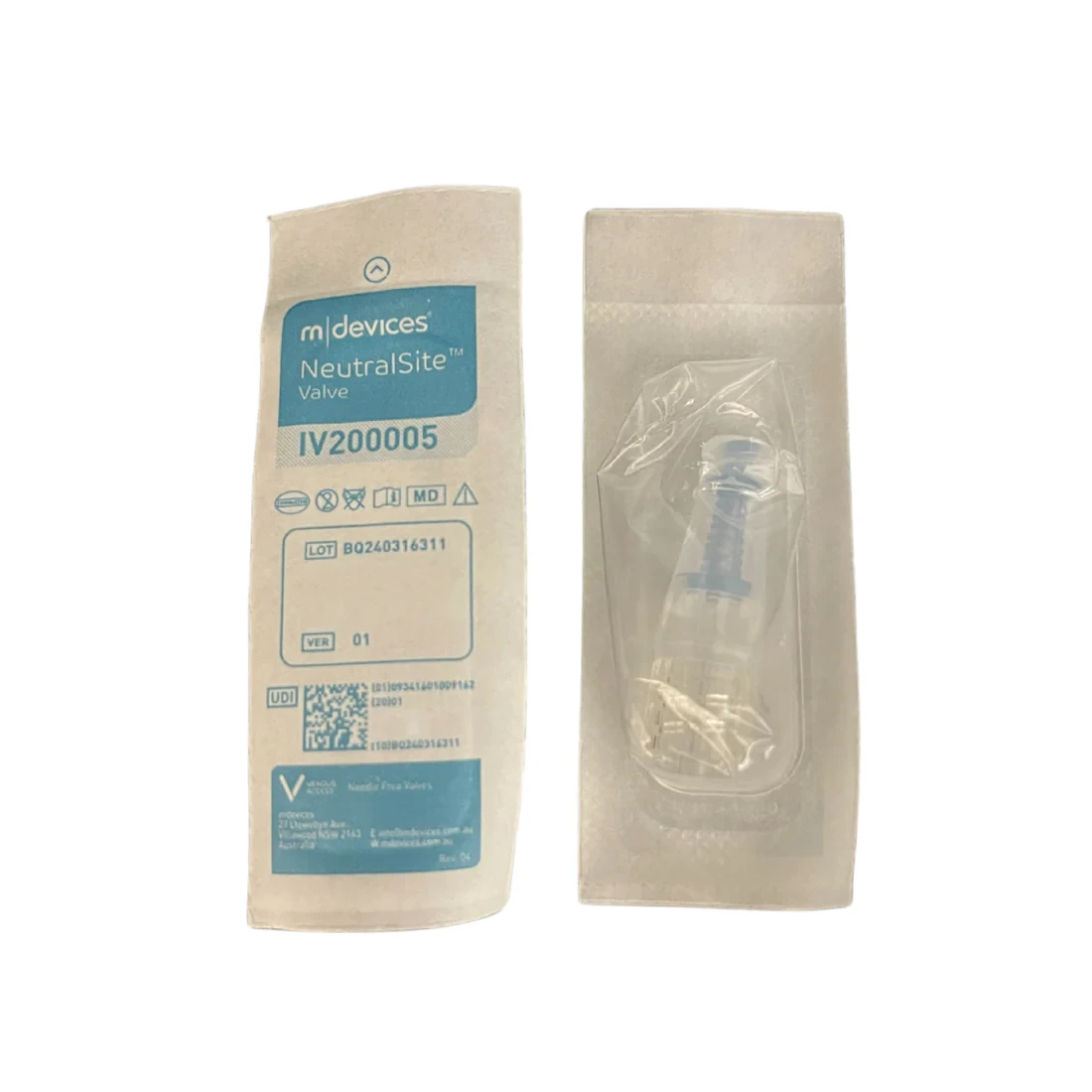 2026-03-11-69b13f1aee5aa.webp Mdevices Neutral Pressure Displacement Needleless Access Site (IV200005) - Image 1