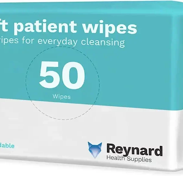 Reynard Biodegradeable Soft Patient Dry Wipes, Chemical & Fragrance Free, White, 33 x 29cm, 50wipes Per Pack (RHS302)