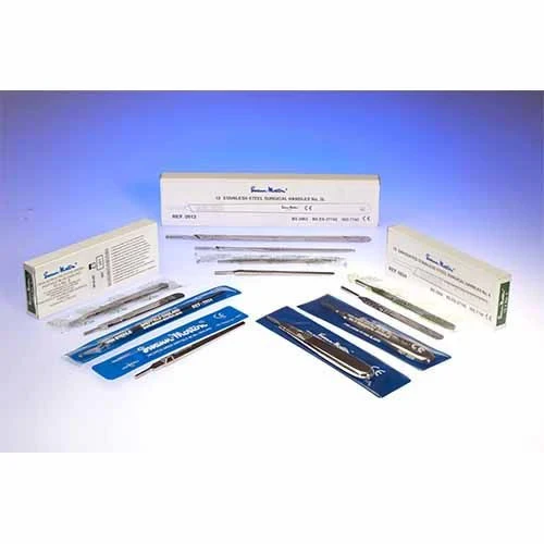 2026-03-12-69b2a5b6dfae9.webp Swann-Morton Blade handle #3 Stainless Steel, Box of 10 (0933) - Image 1