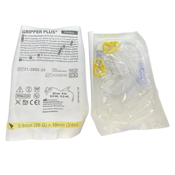 Gripper Plus Needle Y-site Removable Split Septum Injection Cap On Luer-lock Y-site 20g x 3/4" (19mm) 21-2865-24