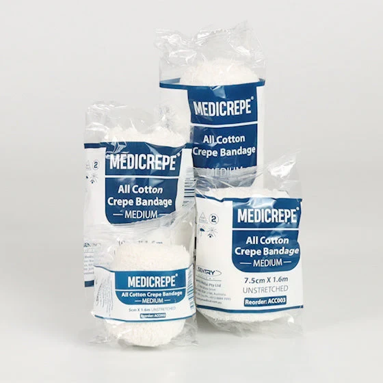 2026-03-13-69b30fb5b9b1b.webp Medicrepe Cotton Crepe Bandage Medium Non-Sterile, Box of 12 - All Sizes - Image 1