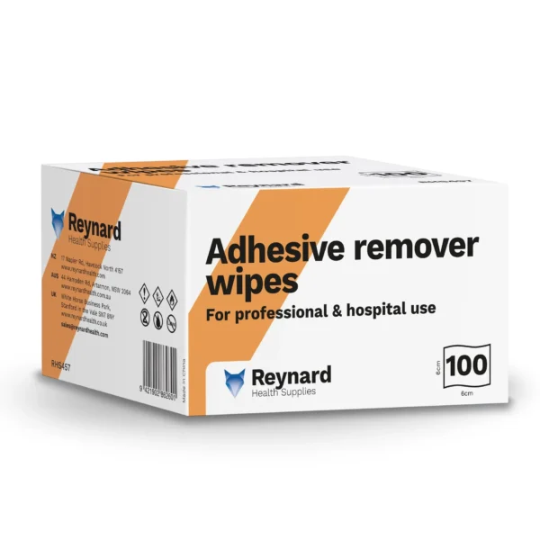 Reynard Adhesive Removal Wipes, Individually Sealed, White, 6x6cm (RHS457)