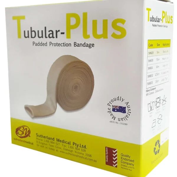 Tubular Plus Padded Protective Bandage, Roll of 5m, Latex Free - All Sizes