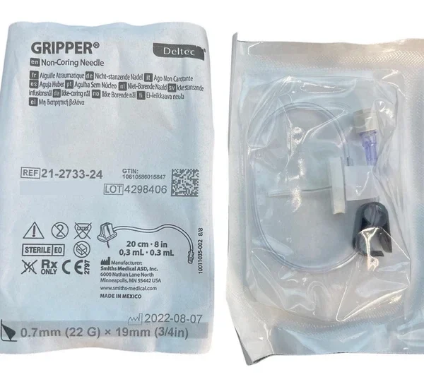 Gripper Huber Needle Without Y-site 22g x 3/4" (19mm) 21-2733-24