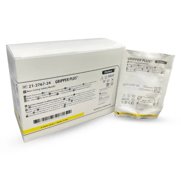 Gripper Plus Safety Huber Needles Without Y-site 20g x 3/4" (19mm) 21-2767-24