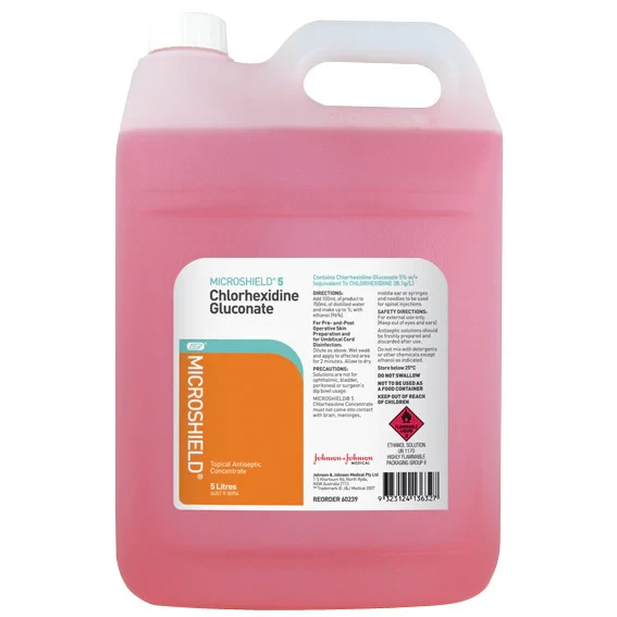 2026-03-14-69b4200bc6ebd.webp Microshield 5 Chlorhexidine Concentrate 5L 60239 - Each - Image 1