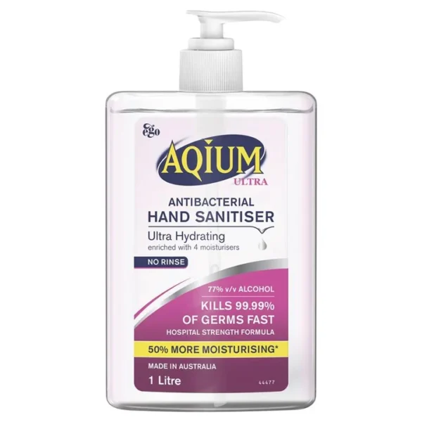 Ego Aqium Ultra Antibacterial Hand Sanitiser (60mL / 375mL / 1L)