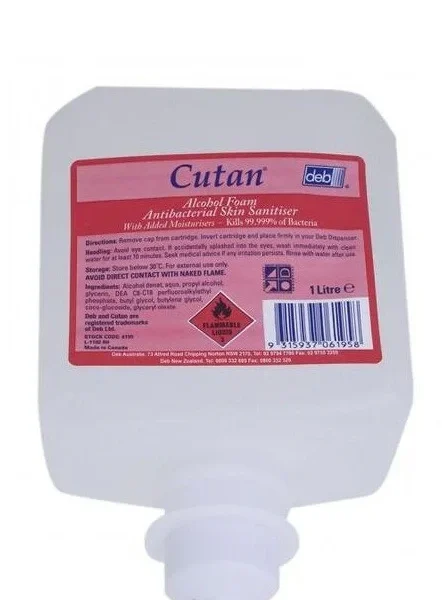 Cutan Alcohol Foam Hand Sanitiser Refill 1000mL (DEB6195)