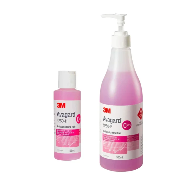 3M Avagard Antiseptic CHG Hand Rub With Chlorhexidine Gluconate (125mL / 500mL)