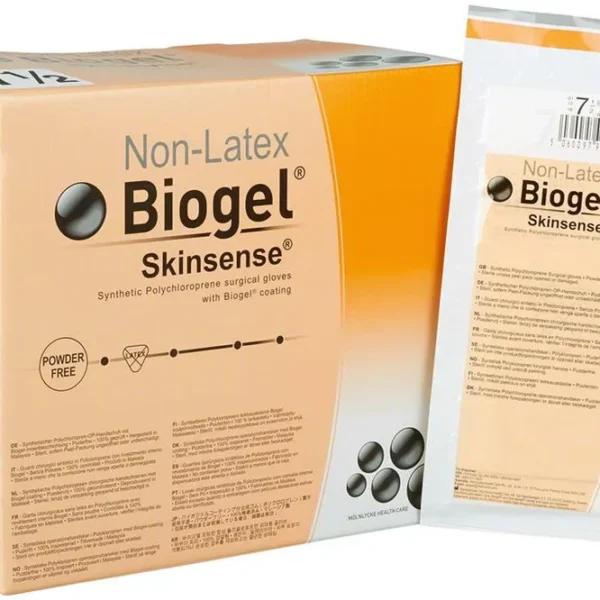 Molnlycke Biogel Skinsense Gloves, Orange - All Sizes