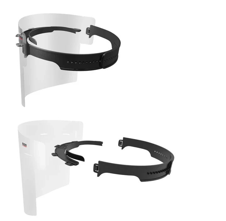 2026-03-14-69b4371445850.webp Reusable Medical Dental Face Shields for protect face and eyes, Made of PETG, Black, Proudly Made in Australia - Image 1