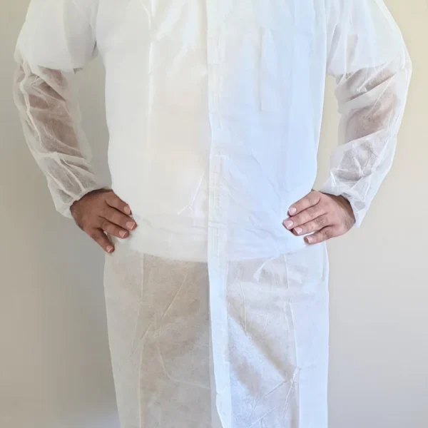 Disposable Lab coat Medical Dental Laboratory Veterinary White - Pack of 100