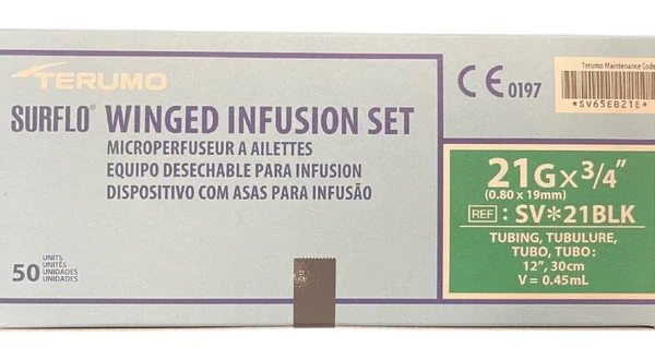 Terumo Surflo Winged Infusion Sets Butterfly Scalp Vein 19G 21G 23G 25G X 3/4" - Long Tube 30cm