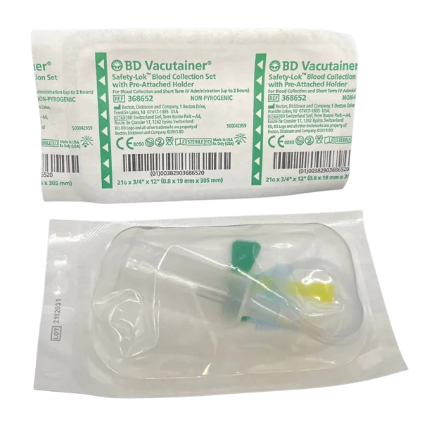 BD Vacutainer Safety-Lok Blood Collection Set 21G x 3/4" x 12" (0.8 x 19mm x 305mm) Needle (368652)