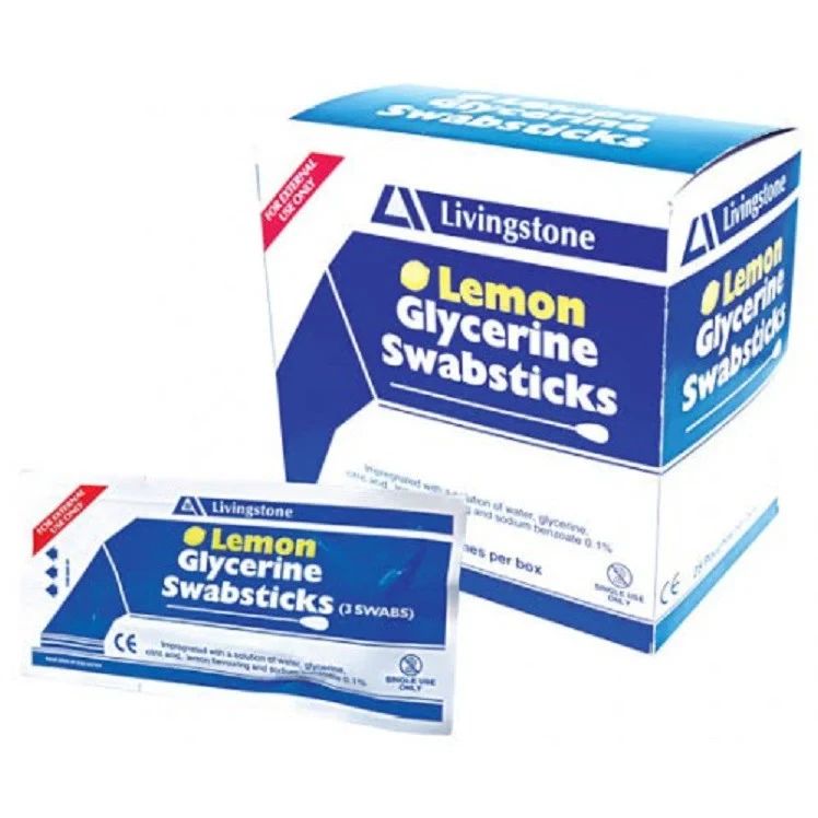 2026-03-15-69b5a3d9d26c6.webp Lemon Glycerine Mouth Swabs, 3 Pieces per Sachet, 25 Sachet Per Box - Image 1