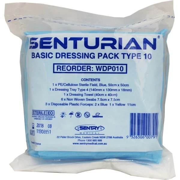 2026-03-15-69b5a492700f5.webp Senturian Basic Dressing Pack, Sterile, Type 10, Loose - Each - Image 1